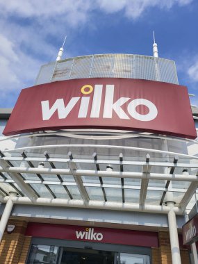 Llanelli, UK: August 17, 2023: Wilko Hardware Store. Wilkinson Hardware Stores Ltd, Wilko Ltd and wilko.com Ltd are all going into administration unless a buyer can be found. clipart