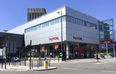 Birmingham, İngiltere: 29 Haziran 2018: Grand Central Birmingham 'daki TK Maxx, ABD' li mağaza zinciri.. 