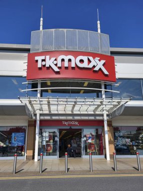 Swansea, UK: September 20, 2022: T. K. Maxx - is an American department store chain selling at prices generally lower than other major similar stores. clipart