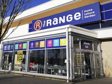 Swansea, İngiltere: 29 Ocak 2020: The Range, ev, bahçe ve eğlence kategorilerinde ürün satan çok kanallı bir perakendecidir..