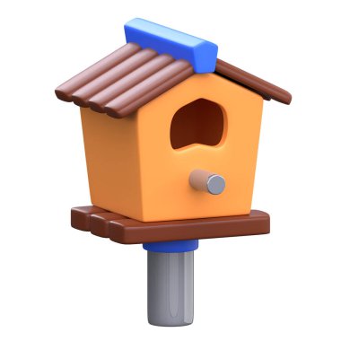 3D Birdhouse Simgesi, evcil hayvan uygulamaları, bahçe tasarım projeleri ve hayvan bakım platformları için mükemmel..
