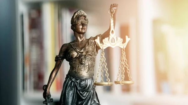 Statua Della Giustizia Simbolo Concetto Diritto Giuridico Fotografia Stock