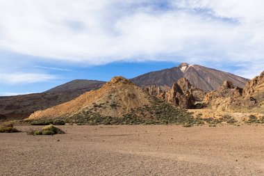Llano de Ucanca 'da kaya oluşumları, Teide Ulusal Parkı, Tenerife, Kanarya Adaları