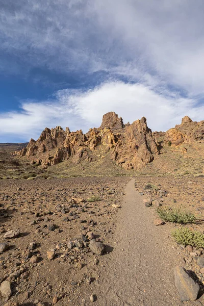 Llano de Ucanca 'da kaya oluşumları, Teide Ulusal Parkı, Tenerife, Kanarya Adaları