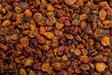 Kokulu kuru üzüm dokusu. Üstte görüntü