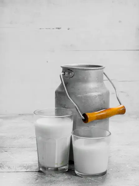 Fresh Milk Can Rustic Background — Stock Photo, Image