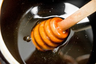 Doğal bal pot. Üstten Görünüm