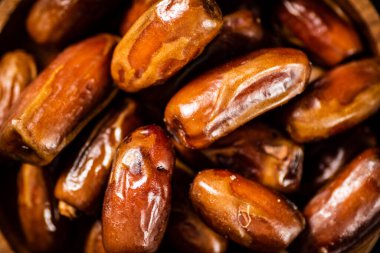 Lezzetli tatlı randevular. Makro arka plan. Yüksek kalite fotoğraf