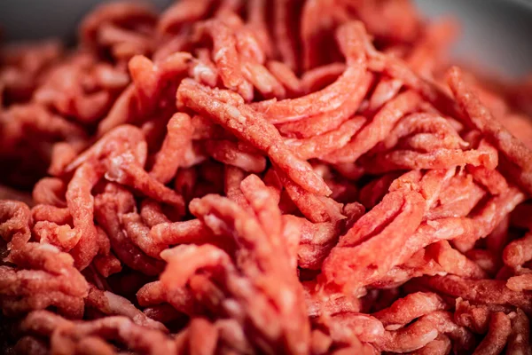 ミンチされた新鮮な肉 マクロな背景 高品質の写真 — ストック写真