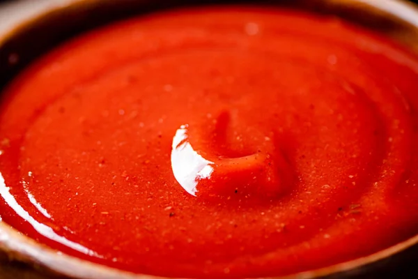 Catsup Macro Background Texture Tomato Sauce High Quality Photo — Stockfoto
