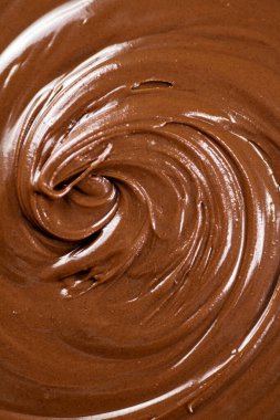 Fresh hazelnut butter. Macro background. The texture of hazelnut butter . High quality photo