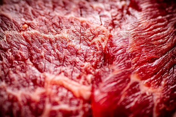 Raw Beef Pulp Macro Background Beef Texture High Quality Photo — Fotografia de Stock