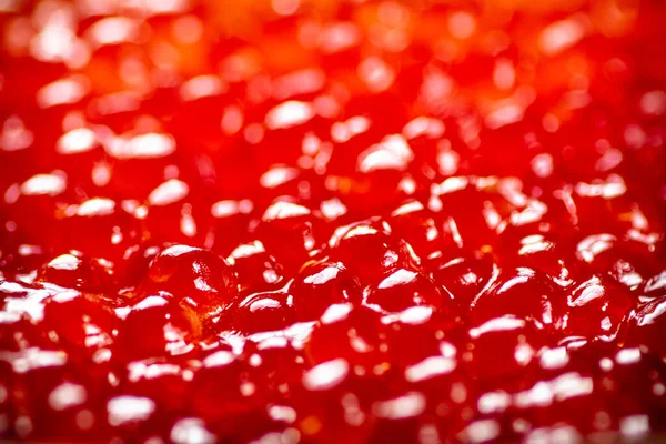 Grains Delicious Red Caviar Macro Background Red Caviar Texture High — Stockfoto