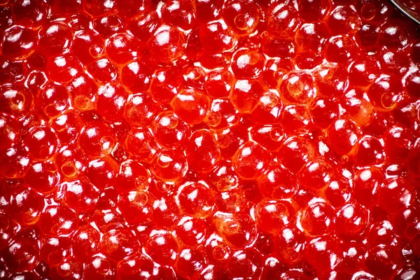 Red Caviar Macro Background Caviar Texture High Quality Photo — Stockfoto