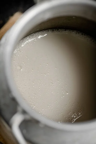 Village Milk Can Macro Background High Quality Photo —  Fotos de Stock
