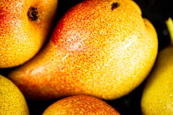 Fragrant Pears Macro Background Pear Texture High Quality Photo — 图库照片
