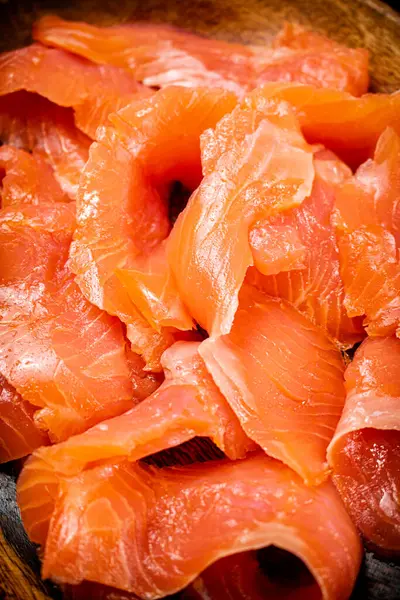 Pickled Salmon Fillet Macro Background High Quality Photo — ストック写真