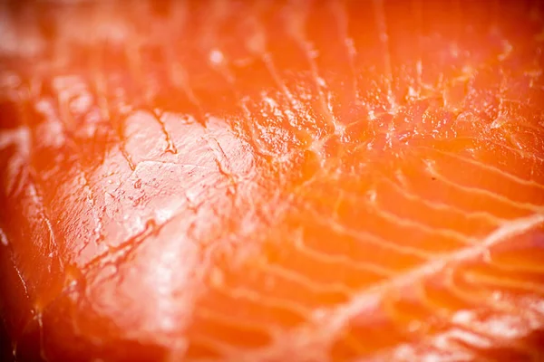 Pickled Salmon Fillet Macro Background High Quality Photo — Stok fotoğraf