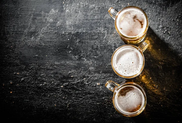 Окуляри Пивом Сільському Тлі — стокове фото