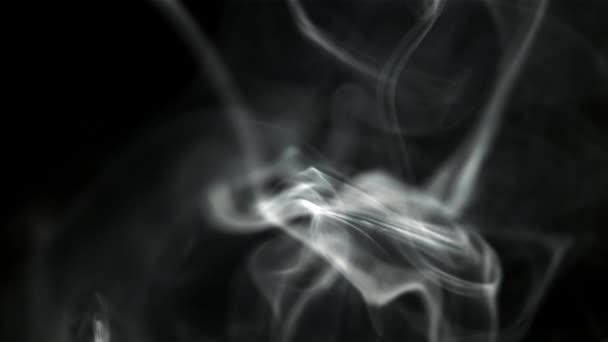 Λευκός Καπνός Ανεβαίνει Φιλμ Είναι Αργή Κίνηση 1000 Fps Υψηλής — Αρχείο Βίντεο