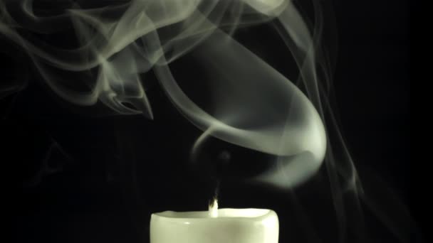 Extinguished Candle Smoke Filmed Slow Motion 1000 Fps High Quality — Stock Video