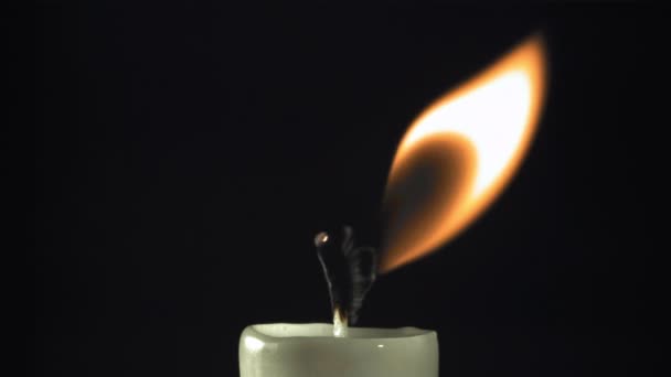 用烟熏灭蜡烛 电影是慢动作1000 Fps 优质Fullhd影片 — 图库视频影像