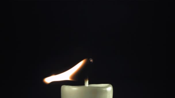 Extinguished Candle Smoke Filmed Slow Motion 1000 Fps High Quality — Stock Video