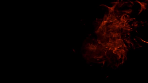 黒を背景に炎 撮影はスローモーション1000 Fpsです 高品質のフルHd映像 — ストック動画