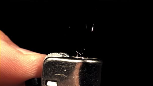 Спаржа Полум Від Запальнички Знімається Повільний Рух 1000 Високоякісні Fullhd — стокове відео