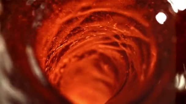 Whirlpool Cola Filmado Cámara Lenta 1000 Fps Imágenes Fullhd Alta — Vídeo de stock