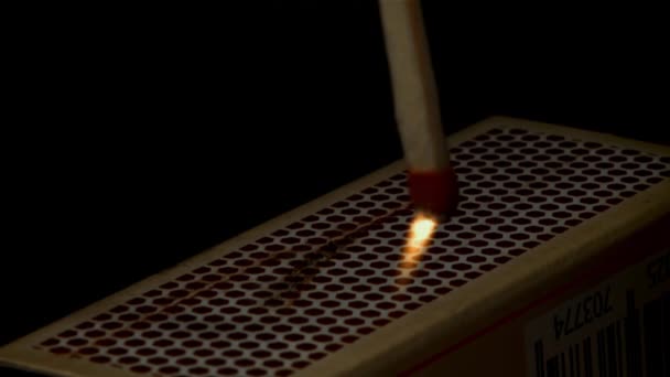 Lighting Matches Filmed Slow Motion 1000 Fps High Quality Fullhd — Stock Video