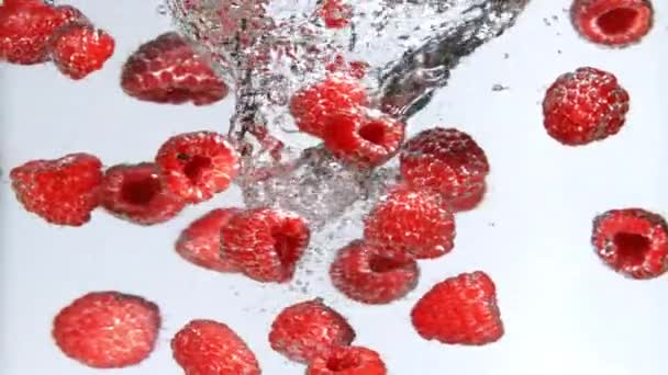 Raspberry Swirl Underwater Filmed Slow Motion 1000 Fps High Quality — Stock Video