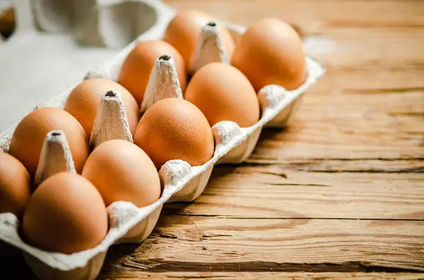 Telur Segar Dalam Kaset Stok Gambar Bebas Royalti