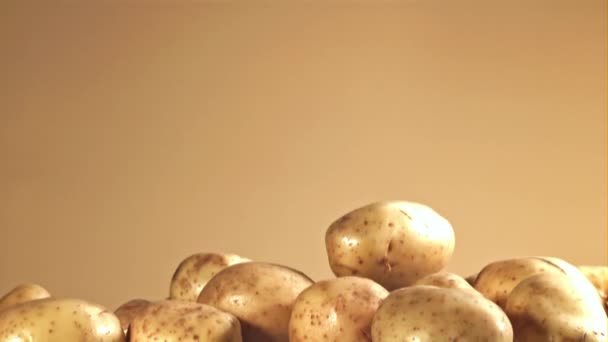 Ziemniaki Lecą Górę Upadają Nagranie Szybkiej Kamerze Prędkością 1000 Fps — Wideo stockowe