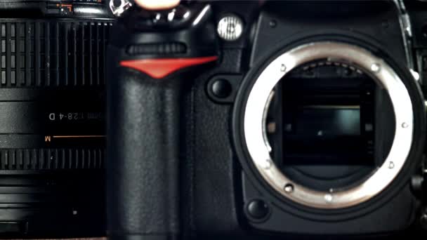 相机矩阵百叶窗的操作 在1000英尺每秒的高速相机上拍摄 优质Fullhd影片 — 图库视频影像