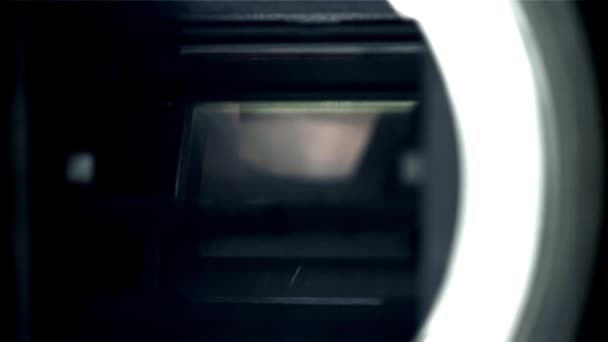 Provoz Maticových Okenic Kamery Makro Natočeno Vysokorychlostní Kameře Rychlostí 1000 — Stock video