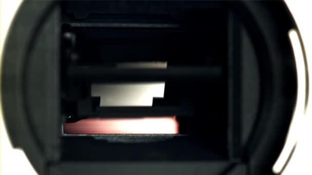 Mekanisme Pengoperasian Jendela Kamera Yang Rusak Tembakan Makro Difilmkan Pada — Stok Video