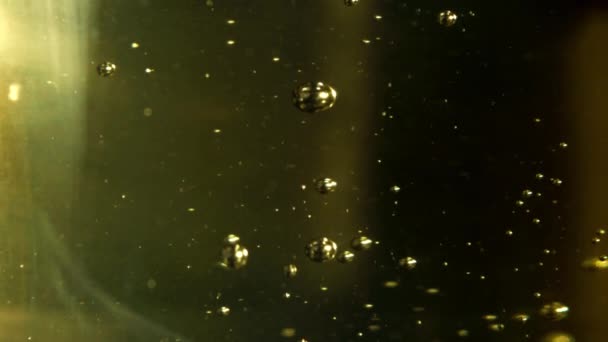 Пузырьки Оливкового Масла Снято Высокоскоростную Камеру Скоростью 1000 Кадров Секунду — стоковое видео