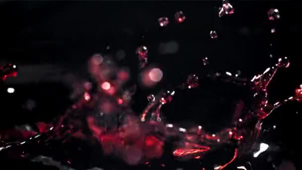 Špunty Padají Červeného Vína Natočeno Vysokorychlostní Kameře Rychlostí 1000 Snímků — Stock video
