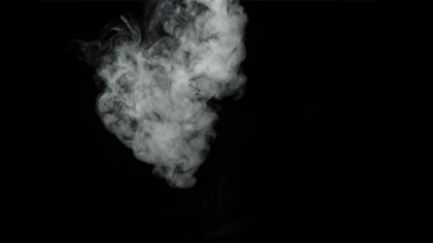 黒い背景で喫煙する 1000Fpsで高速カメラで撮影しました 高品質のフルHd映像 — ストック動画