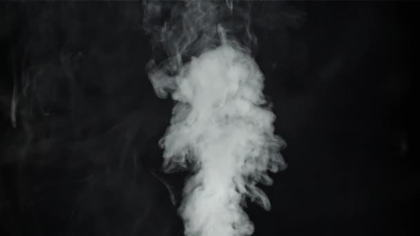 Καπνός Μαύρο Φόντο Τραβήχτηκε Κάμερα Υψηλής Ταχύτητας Στα 1000 Fps — Αρχείο Βίντεο