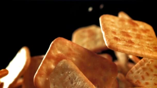 Les Cookies Volent Tombent Filmé Par Une Caméra Haute Vitesse — Video