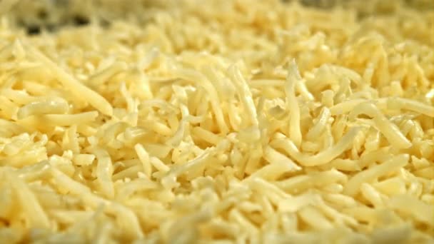 Shredded Mozzarella Cheese Filmed High Speed Camera 1000 Fps High — Stock Video