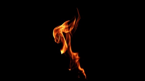 Ateşin Parlak Alevinin Süper Yavaş Hareket Eden Dilleri Evet Yüksek — Stok video