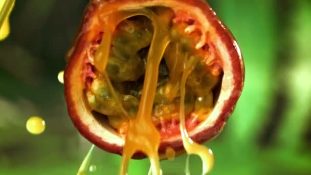 Super Slow Motion Passion Fruit High Quality Fullhd Footage — Stock Video