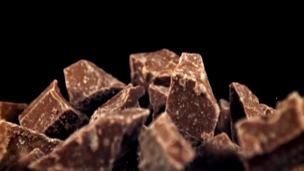 Superslow Motion Melkchocolade Hoge Kwaliteit Fullhd Beeldmateriaal — Stockvideo