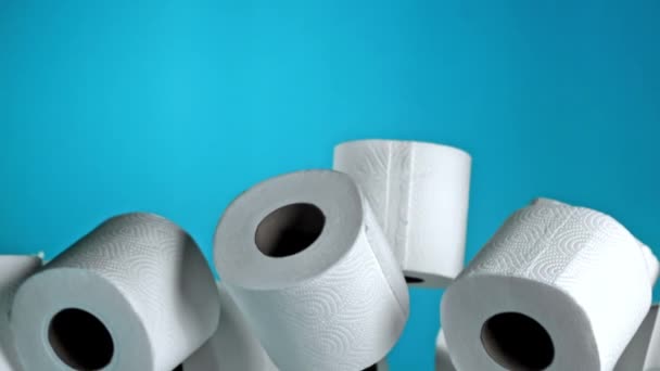 Super Slow Motion Toilet Paper High Quality Fullhd Footage — Stock Video