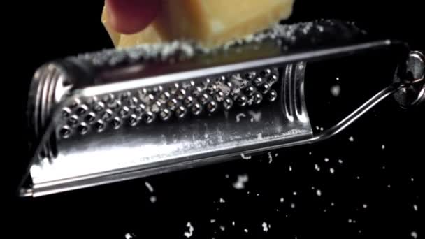 Süper Yavaş Çekimde Parmesan Peyniri Yüksek Kaliteli Fullhd Görüntüler — Stok video