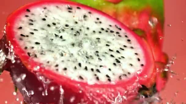 Fruta Dragão Tropical Movimento Super Lento Imagens Fullhd Alta Qualidade — Vídeo de Stock