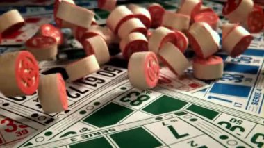 Lotto oyunu. 1000 fps 'de yüksek hızlı bir kamerayla çekildi. Yüksek kaliteli FullHD görüntüler